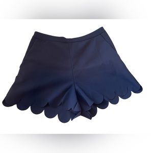 Scalloped Navy Shorts